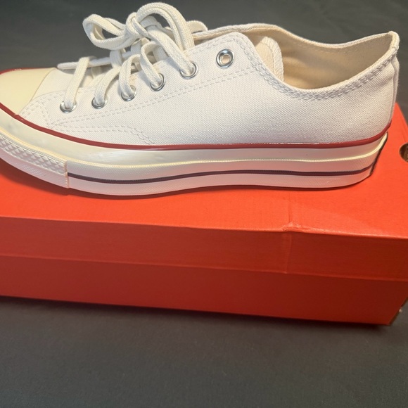 Converse Shoes - Converse White and Red Canvas Sneakers